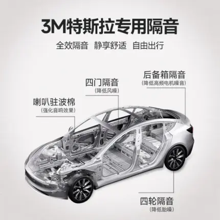 3M汽車隔音棉 T9特斯拉Model3/Y專用後備箱四門四輪隔音環保材料